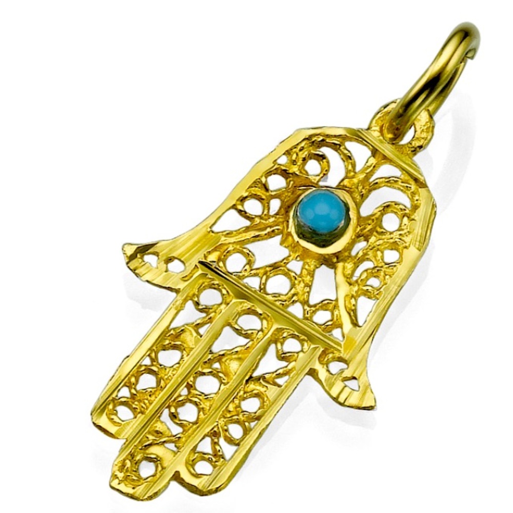Gold plated Hamsa Pendant